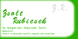 zsolt rubicsek business card